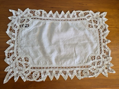 Cotton lace mat vintage - cotton,