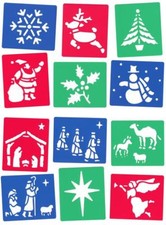 12 Washable Stencils NATIVITY