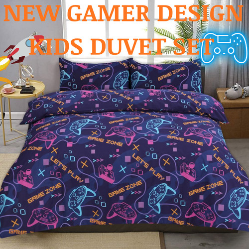 Gamer printed duvet cover with - duvet,