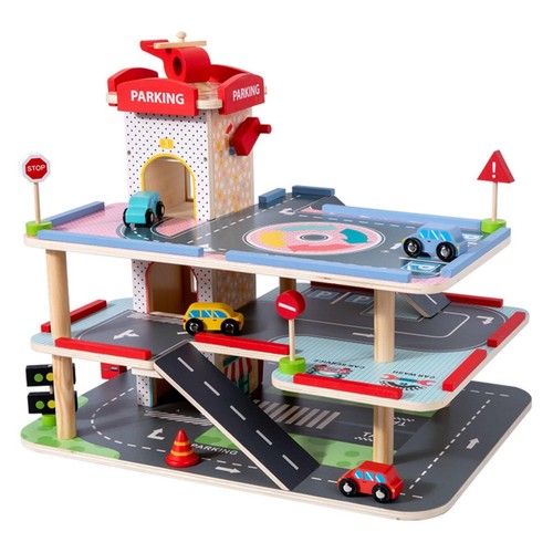 Wooden kids toy parking game - kids,
