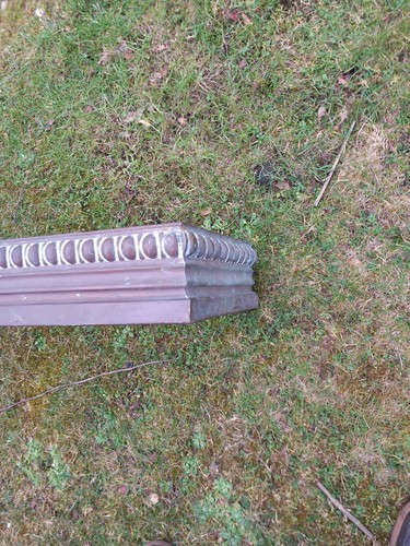 Antique old brass fireplace - antique,