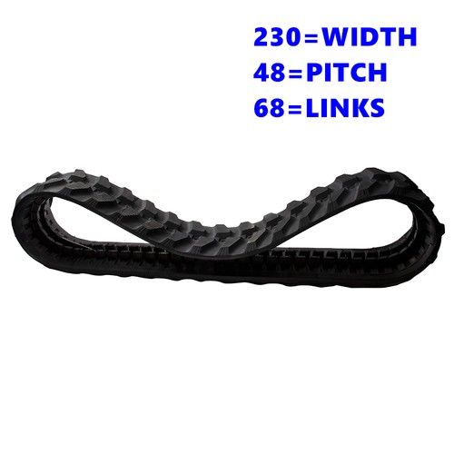 1pcs rubber track 230x48x68 - rubber,