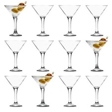 12x LAV Misket Martini Glasses Glass Party Cocktail Drinking Set 175ml Clear