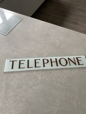 Red Telephone Box Glass Sign