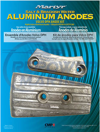 Anode kit for volvo penta - anode, dph