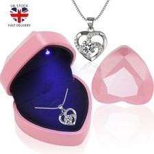 Gifts for Her Valentines day Necklace Preserved Rose Box Wife Girlfriend Gift UK