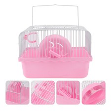 Hamster Cage Plastic Travel Hamster Cage with Wheel Animal Hamsters Small Pets