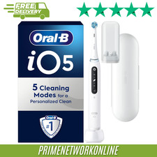 Oral-B iO5 White Electric Toothbrush + Travel Case  & 1x Toothbrush Head ⭐⭐⭐⭐⭐