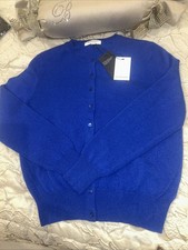 Ladies Size 12 Pure Cashmere Cardigan Autograph Royal Blue