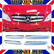 Chrome Front Grill 4 pcs S.STEEL Mercedes VITO W639 Facelift from 2010 to 2014