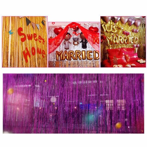 Long metallic foil fringe - long,