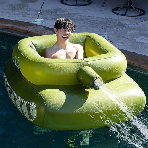 Inflatable tank swimming ring