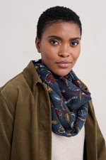 Seasalt Women's Pretty Circle Scarf Floral Pattern Galley