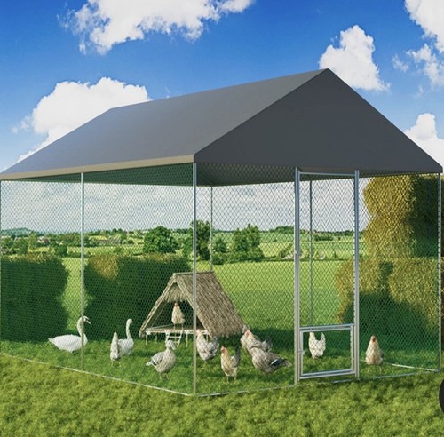 12m2 strong metal chicken coop - strong,