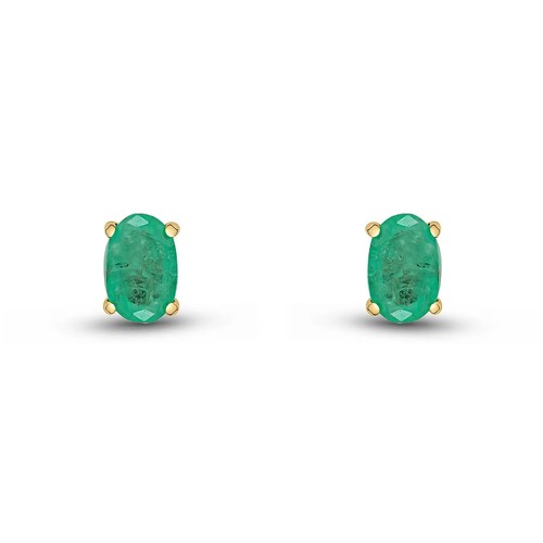 9ct yellow gold - gold, emerald