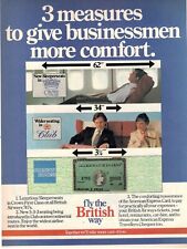 British Airways Airlines 1978 Advertising 1 Page Original Businessmen