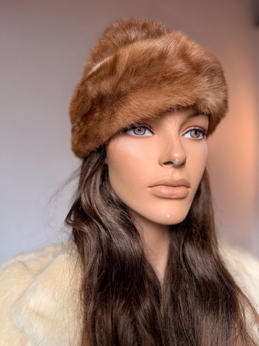 Pastel mink fur pillbox - pillbox, hat