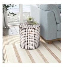 Round Side Table. Real Coconut