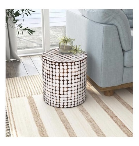 Round side table - side, coconut