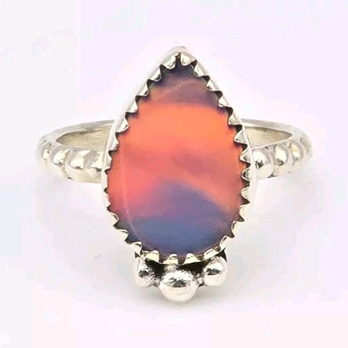Aurora opal ring - opal, sterling