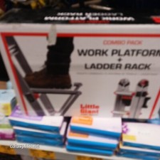LITTLE GIANT  WORK PLATFORM + LADDER RACK COMBO PACK 