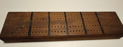 Wooden cribbage game - cribbage, board