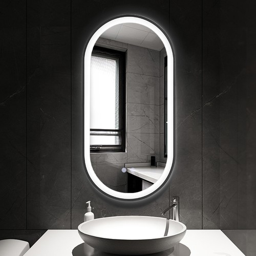 Oval led bathroom - oval, mirror