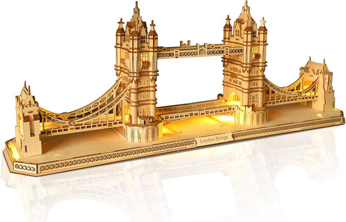 Tower bridge wooden - bridge, 3d