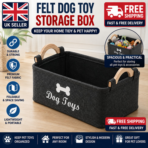 Felt pet storage box dog - felt,
