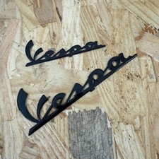 Vespa PX T5 LML Sprint GTS Black “Vespa” Badge Set Adhesive – 2pcs