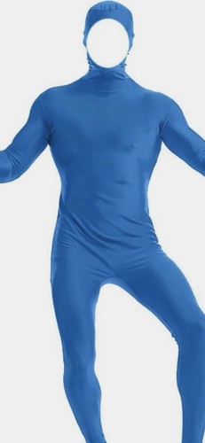 Blue full body zentai morph - blue,