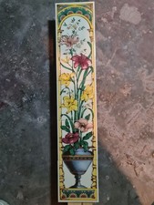 5x Fireplace Tiles Floral Flowers Art Nouveau H&R Johnson New Unused