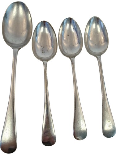 Silver plated spoon set - plated,