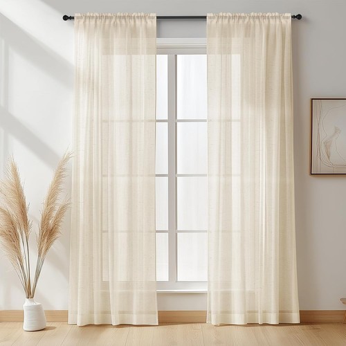Panels natural linen voile - 2,