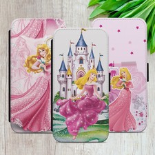 PRINCESS AURORA FLIP CASE FOR IPHONE SAMSUNG HUAWEI BEAUTY WALLET PHONE COVER