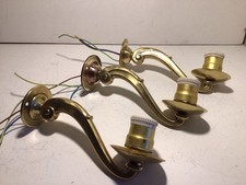 Three Vintage Brass Wall