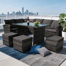 9 Seater Rattan Garden