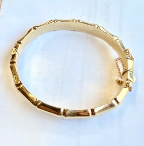 Vintage 9ct solid - solid, bamboo
