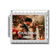 Wavy 9mm Italian Photo Charm