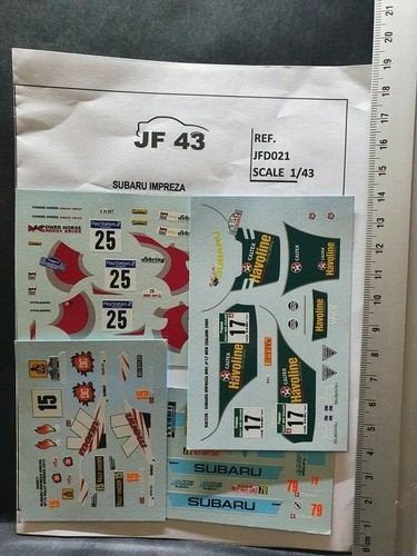 Lot decals 43 - 1/43, subaru
