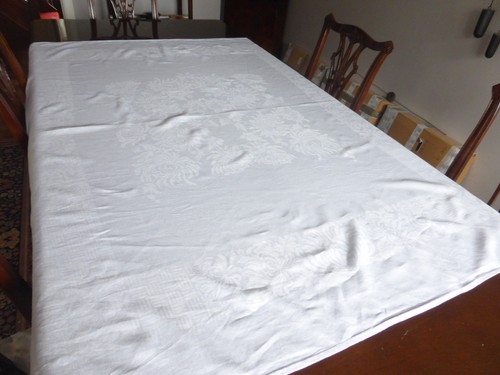 Large white vintage linen