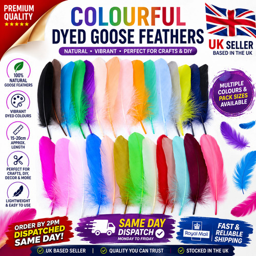 Dyed goose feathers - dyed,