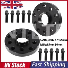 2x 20mm Hubcentric Black Wheel