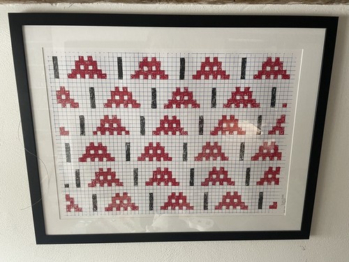 Space invader homework print - space,