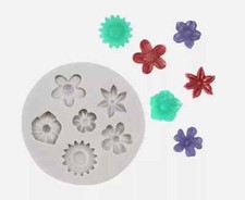 Flowers Silicone Fondant Mould Cake Icing Cutter Tool Cupcake Decor Sugar craft