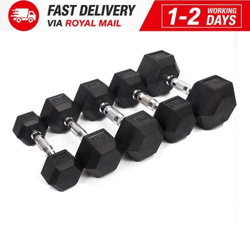 Hex dumbbells pairs rubber - pairs,