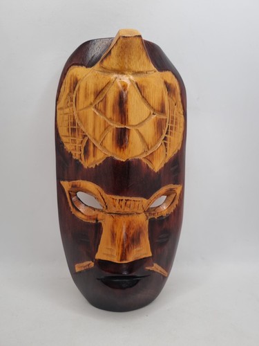 Fiji wooden mask - mask, hand