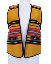 Vintage GIRASOL Vest Boho Western Southwestern Mexico Unisex S Men M/L Women