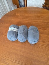 3 x EMU DK Grey 100 grams Wool