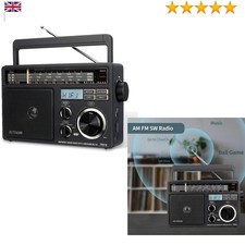 Vintage Portable Shortwave Radio with MP3, USB, Battery & Mains Power, Retro ...